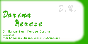 dorina mercse business card